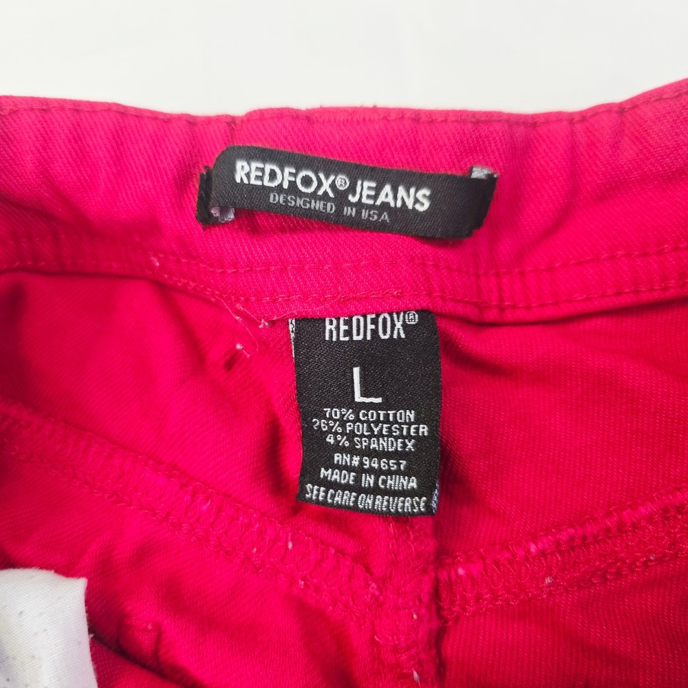 Redfox Skinny Jeans Women Size Large Red Stretch Five Pocket Casual Pants - Picture 8 of 11